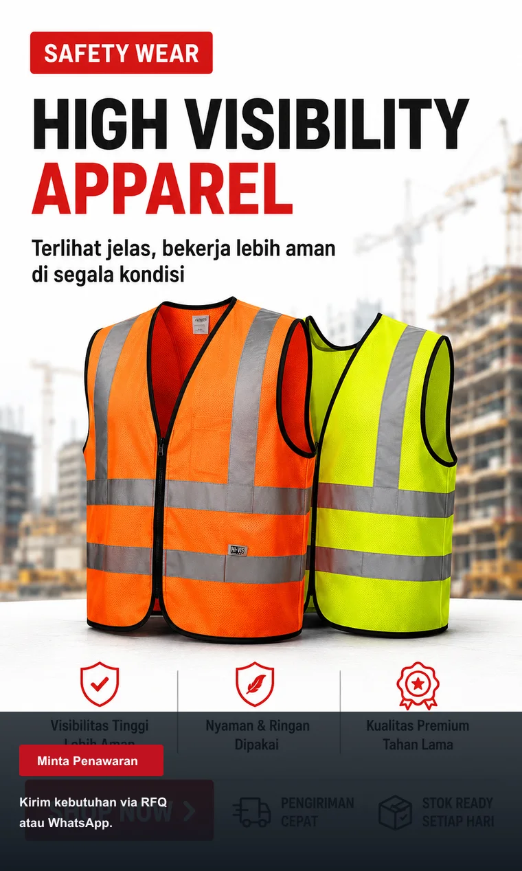 Campaign high visibility apparel untuk area kerja industrial