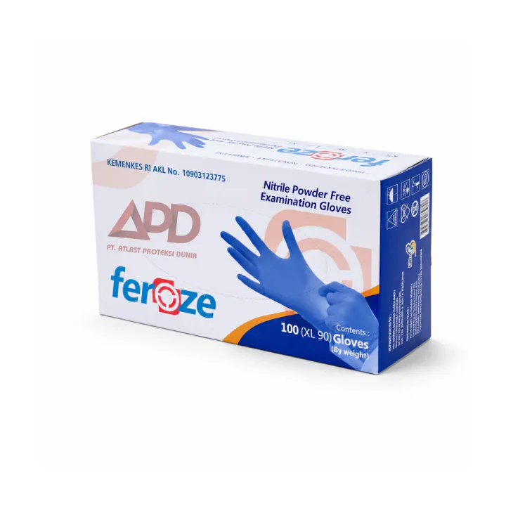 Foto produk Feroze Sarung Tangan Nitrile Blue Size Xs